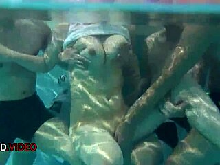 Suzuna Komiya's Poolside Big Tits Blowjob Tease