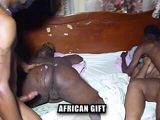 Heart pounding 4sum ecstasy bent over with ebony bestie