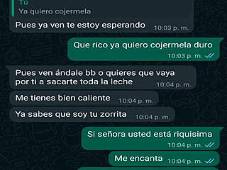 whatsapp chat with my buddy's boss oscar turns into wild creampie fuck again