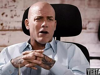 mature secretary milf gets railed doggystyle by boss as stepson watches hairy pussy pounding