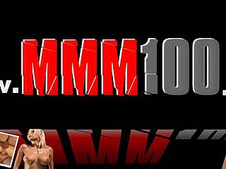 blonde milf in boots silenced by thick cock shoved deep down her throat in kitchen