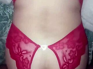 wanna see red lingerie overflowing with hot cum from group fun?