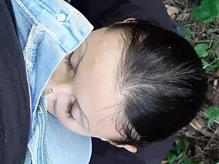 we lick brunette pussies deep in forest till orgasm shakes us - illusion girls