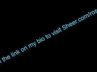 Tongue deeply explores Roselialuve's big pussy and tits through see-through fabric before creampie finish.