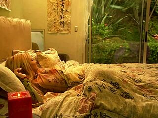 Blonde slut FIRED DOGGY on bed with gaping ASSHOLE after deepthroat and tit play!