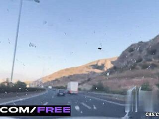 marina gold hits the road for non-stop squirting pees and golden showers in her messy outdoor car adventure