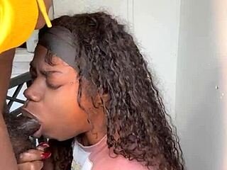 Keisha Minaj Swallows Stepbrother's 11-Inch Cock in Hot Cumshot Blowjob