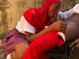 schoolgirl sneaks big black cock ride outside classroom