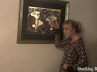 she teases before sucking his toes through sheer stockings