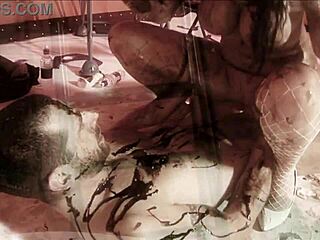 rough fucking drenched in messy chocolate cum