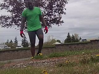 Practicing Private Indoor Exercise Routine Outdoors for the Third Time