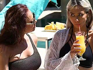 yo veronica leal lures stepmom olivia del rio into steamy lesbo pussy licking fling gp3183