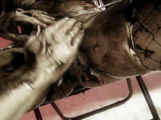 rough fucking drenched in messy chocolate cum