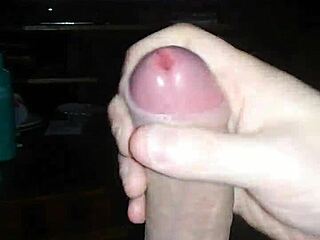 Jerking off hard while watching hot tranny cumshot action unfold