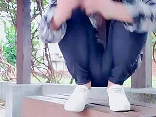 Tingting Dresses Up Feminine for Naughty Midday Outdoor Escapade