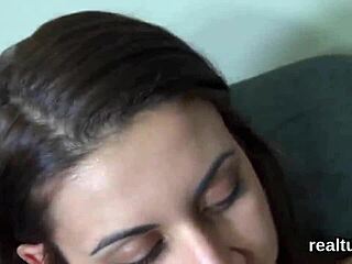 Flawless czech babe strips in supermarket for pov hardcore ass reaming