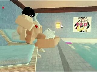 subscriber slut rides rough by pool with creampie in big ass