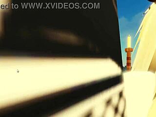 Lucky guy pounds cute teasing ass in roblox adventure