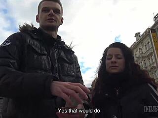 prague streets lead to hot brunette pickup fucked hard for cash in reality