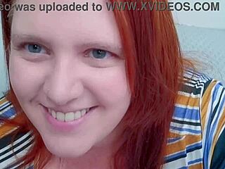 Whoa chubby redhead hotwife sucks hard and squirts wild 😍💦