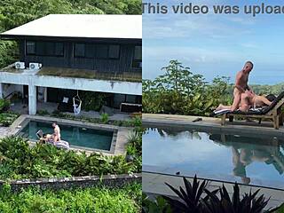 ripping clothes off for rough public pool doggystyle with juicy whore moaning to facial cumshot pov!