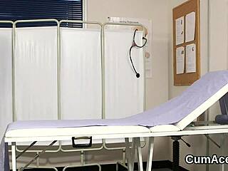 Naughty face catches massive cumshot as she gulps every drop.