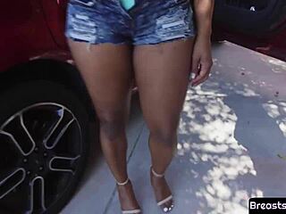 ever wonder how curvy ebony babe's fat ass engulfs stiff cock in close-up bounce