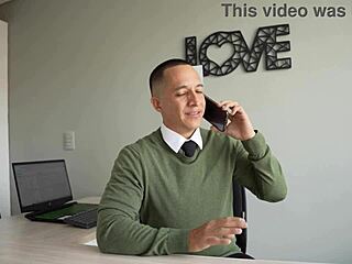 Colombian secretary's beautiful ass earns her that promotion at the club.