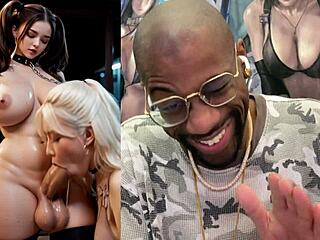 chained curvy black trans babe's monster cock sucked hard with anal beads by ebony beach slut?