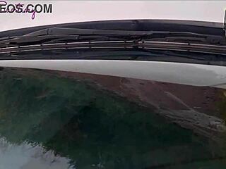 Almost Caught by Cop Hubby Taking Monster Cock Car Fuck!