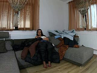 Masturbating in Fluffy Jackets with Dirty Talk