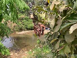 Yo zainab's getting choked on monster cock outdoor spring break