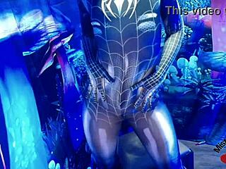 spiderbabe's sexy halloween tease hides kinky surprises underneath