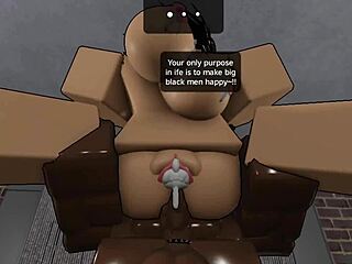 roblox snowbunny takes first huge bbc anal creampie cowgirl rough interracial closeup ride