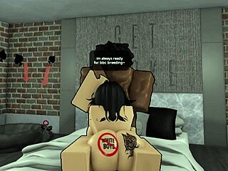 roblox snowbunny takes first huge bbc anal creampie cowgirl rough interracial closeup ride