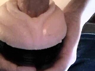 gazzadomm moans hard from fleshlight cum orgasm toy pounding