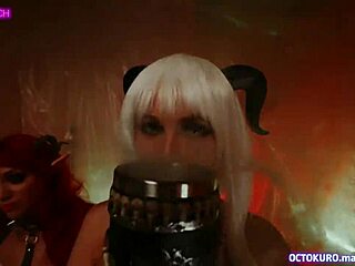 octokuro leads the black sabbath orgy of horny demonesses riding monster cocks