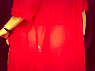 i can't resist unleashing in red lingerie like this