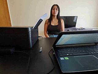 maid in jeans signs deal to fuck boss every hour till he creampies