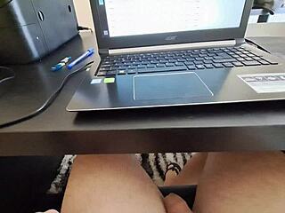 maid in jeans signs deal to fuck boss every hour till he creampies