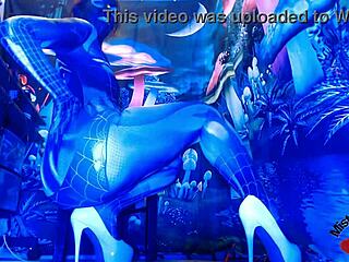 spiderbabe's sexy halloween tease hides kinky surprises underneath