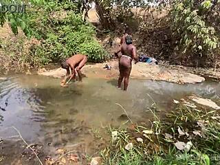 Yo zainab's getting choked on monster cock outdoor spring break