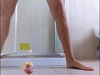 Fuck Doll with Fake Tits Takes Deep Silicone Pussy Insertion!