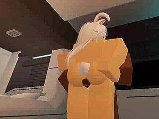 Shy Slut Bunny Takes Massive BBC Pounding in Roblox Condo