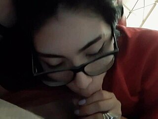 i love feeling this brunette girlfriend's hard cock slide deep down my eager throat