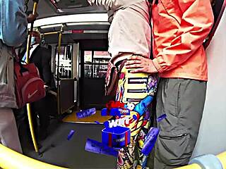Big ass leggins babe grinds cock till deep metrobus creampie