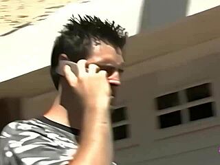 A photographer stumbles on two tattooed lesbians fingering in the backyard garden