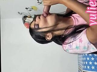 What if your horny stepmom in lingerie flashes huge ass then swallows your full load backstage?