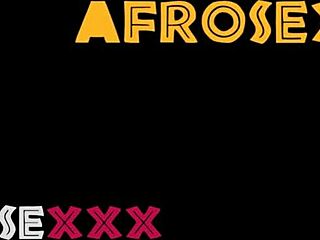 Slim ebony babe gropes ass licks then masturbates big cock 😈🍑