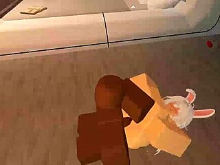 Shy Slut Bunny Takes Massive BBC Pounding in Roblox Condo